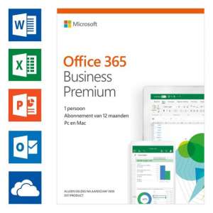 Microsoft Office 365 Business Premium - 1 jaar abonnement (code in doosje)