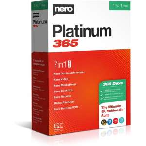 Nero Platinum 365 - 1 Gebruiker - 1 Jaar - Meertalig - Windows Download