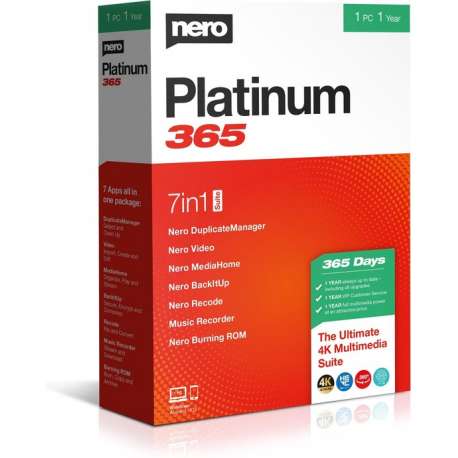 Nero Platinum 365 - 1 Gebruiker - 1 Jaar - Meertalig - Windows Download