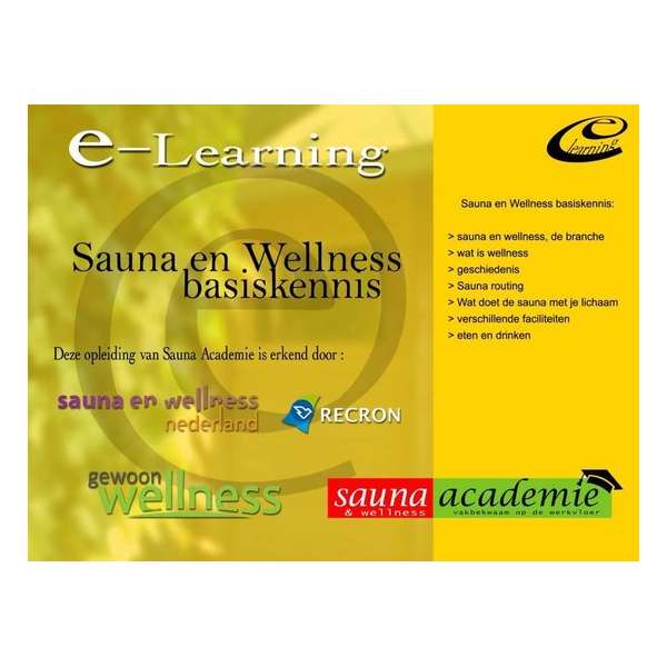 E-learning Sauna en Wellness Basiskennis. Sauna cursus online