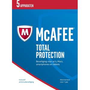 McAfee Total Protection - Nederlands - 5 Apparaten - Windows / Mac / iOS / Android