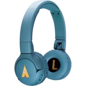 POGS Wireless kids headphones 'The Gecko' - Blue | kinder koptelefoon | volumebegrensd | Bluetooth draadloos | duurzaam
