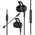 Mossmedia G100 - Gaming In-ear oordopjes met Microfoon - Zwart