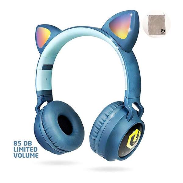 PowerLocus Buddy Draadloze On-Ear Koptelefoon voor Kinderen - Blauw