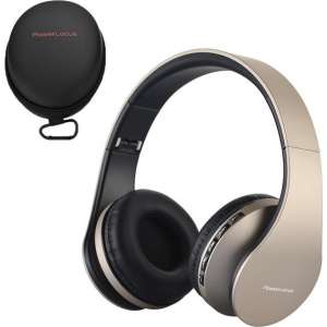 PowerLocus P1 draadloze Over-Ear Koptelefoon Inklapbaar - Bluetooth - Met microfoon – Goud