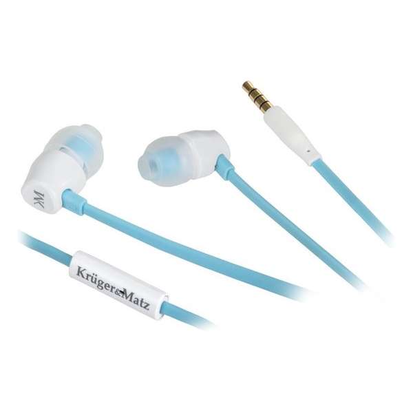 Krüger & Matz KMD10B - Eigentijdse siliconen in-ear oordopjes - blauw