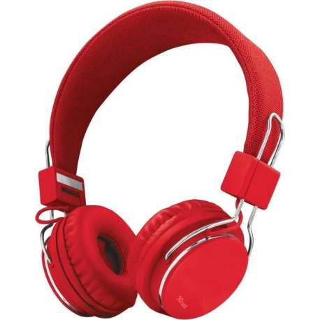 TRUST Skládací sluchátka Ziva Foldable Headphones for smartphone and tablet - červená