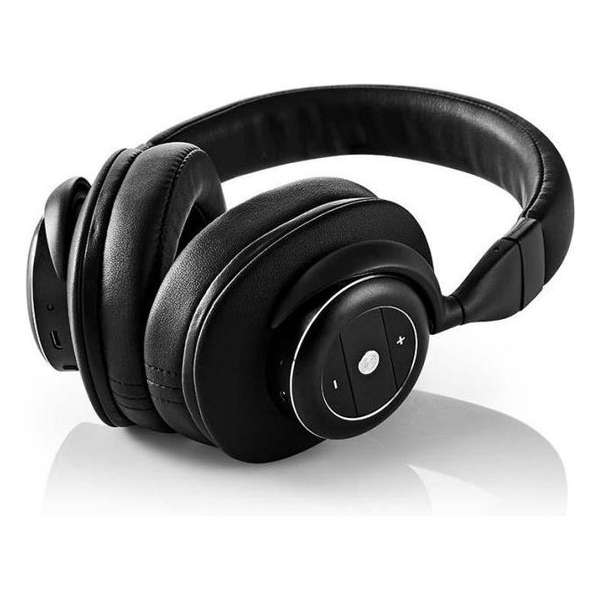 Nedis HPBT5260BK Draadloze Hoofdtelefoon Bluetooth® Over-ear Actieve Ruisonderdrukking (anc) Zwart