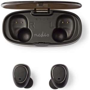 Nedis HPBT5050BK Draadloze Hoofdtelefoon Bluetooth® In-ear True Wireless Stereo (tws) Oplaadstation