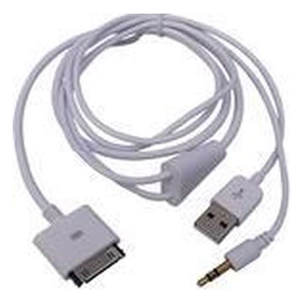 Microconnect IP1001 kabeladapter/verloopstukje 1x USB, 1x 3.5mm Wit