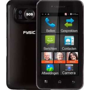 Fysic FMA-5000 - Senioren Smartphone - Met screenprotector en leren hoesje