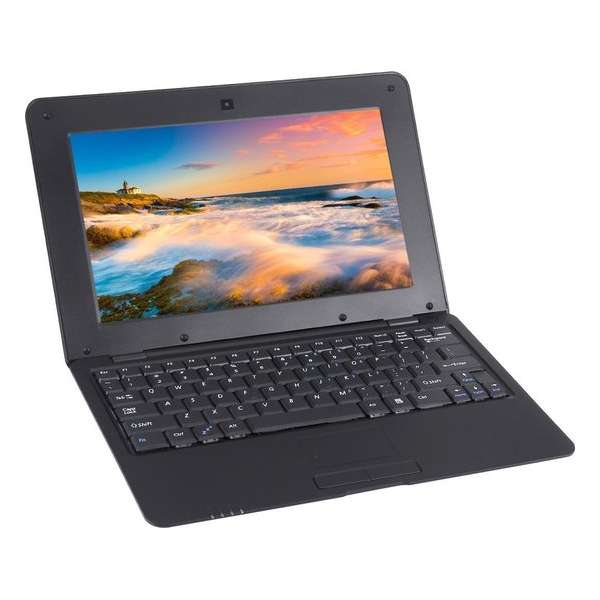 Netbook-pc, 10,1 inch, 1 GB + 8 GB, Android 6.0 Allwinner A33 Quad Core 1,5 GHz, WiFi, USB, SD, RJ45 (zwart)