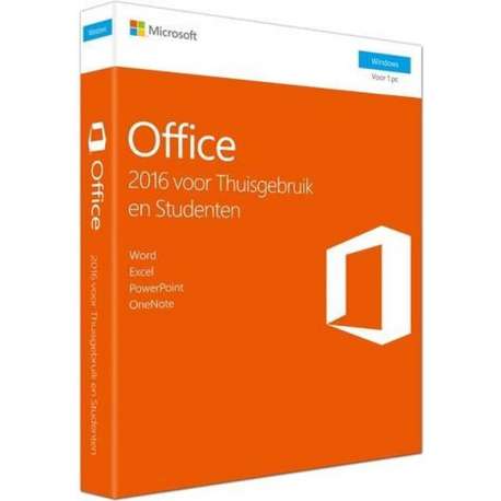 Microsoft Office 2016 - Home & Student - Windows - Nederlandstalig (code in doosje)