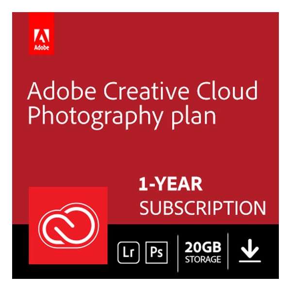 Adobe Creative Cloud Photography Plan - 1 Apparaat - 1 Jaar - 20GB Cloudopslag - Nederlands / Engels - Windows / Mac Download