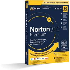 Norton 360 Premium 2020 - 10 Apparaten - 1 Jaar - 75GB - Nederlands - Windows/MAC/Android/iOS