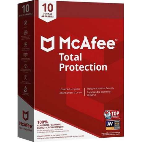 McAfee Total Protection - Nederlands - 10 Apparaten - PC / Mac / iOS / Android