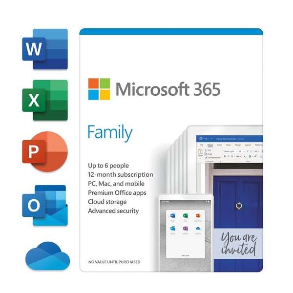 Microsoft 365 Family - Engels - 1 jaar abonnement