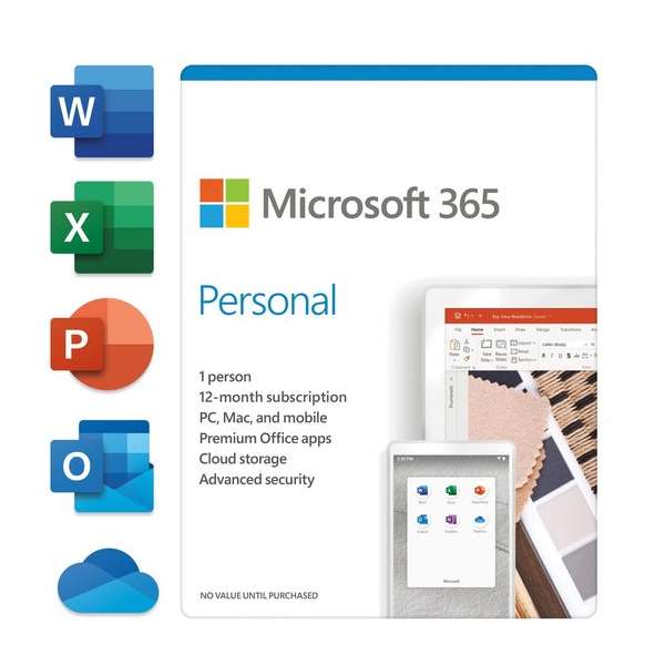 Microsoft 365 personal - engels - 1 jaar abonnement