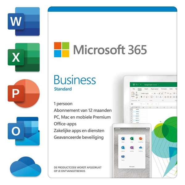 Microsoft 365 Business - Nederlands - 1 jaar abonnement