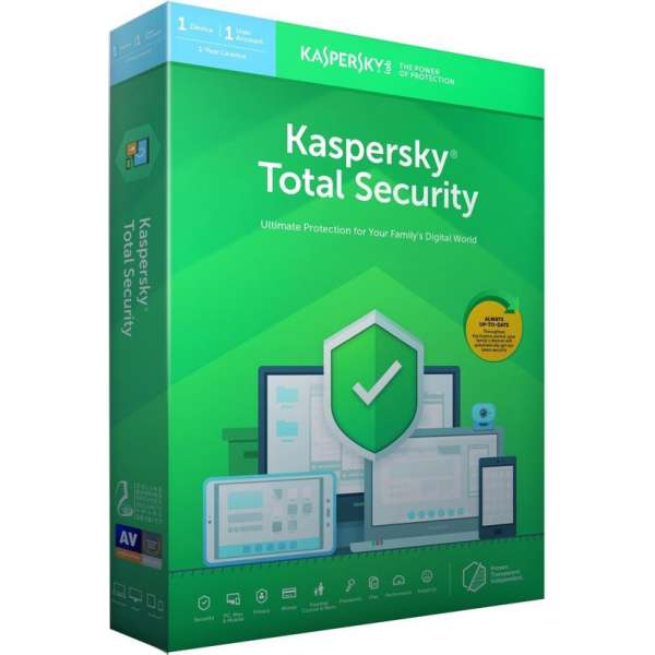 Kaspersky Total Security - Multi-Device - 1 Apparaat - 1 Jaar - Nederlands / Frans - Windows / Mac Download