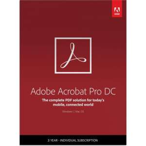 Adobe Acrobat Pro DC - 1 Apparaat - 3 Jaar - Multi Languages - Windows / Mac Download