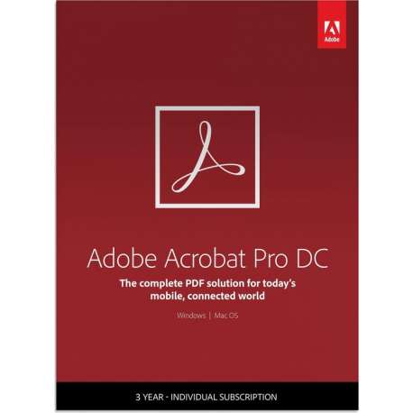 Adobe Acrobat Pro DC - 1 Apparaat - 3 Jaar - Multi Languages - Windows / Mac Download