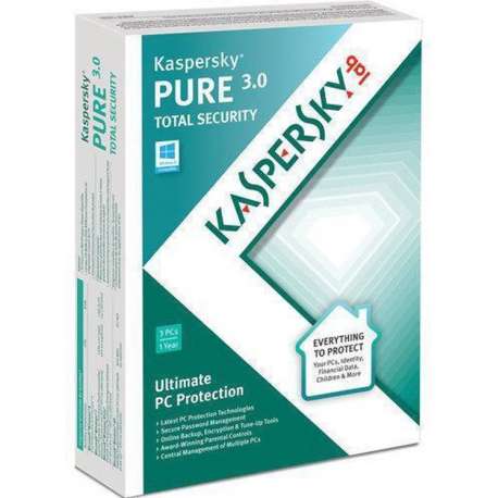 Kaspersky, Pure 3.0 Total Security (3 PC) (Dutch / French)