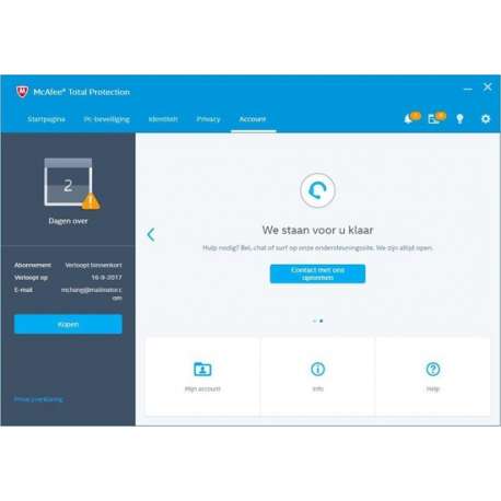 McAfee Total Protection - Multi-Device - 3 Apparaten - 1 Jaar - Nederlands / Frans - Windows / Mac