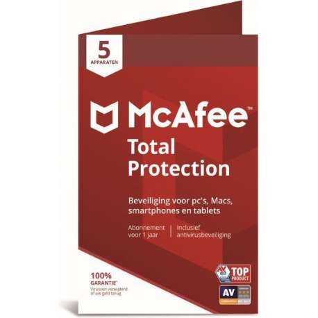 McAfee Total Protection - Multi-Device - 5 Apparaten - 1 Jaar - Nederlands - Windows / Mac Download