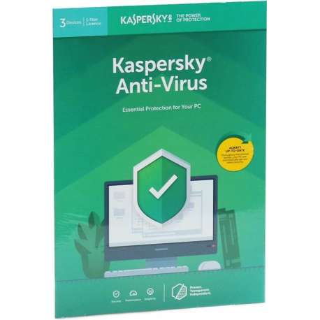 Kaspersky Anti-Virus | 3 Apparaten | 1 Jaar | Engelse verpakking | Alle Europese talen