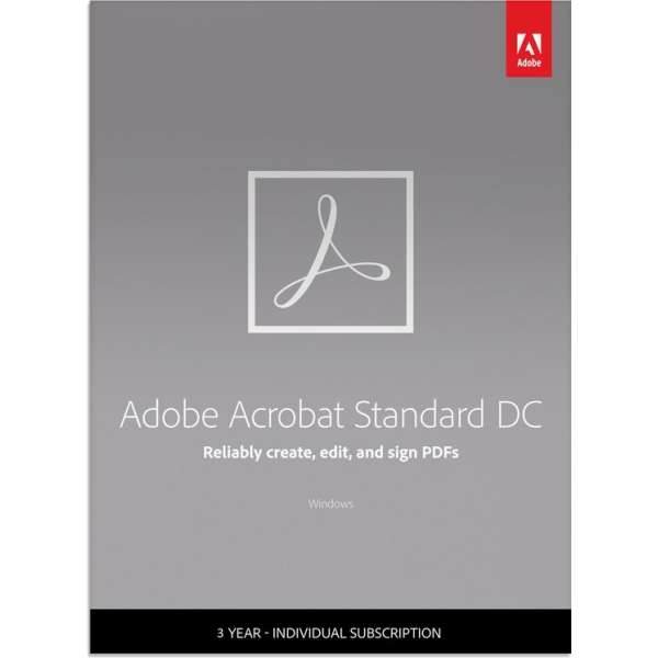 Adobe Acrobat Standard DC - 1 Apparaat - 3 Jaar - Multi Languages - Windows Download