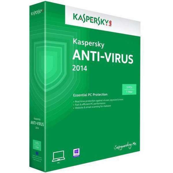 Kaspersky, Anti Virus 2014 RB (3 PC) (Dutch / French)