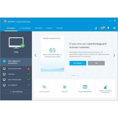 McAfee Total Protection 2018 - 1 Apparaat - Nederlands - Windows / Mac / iOS / Android