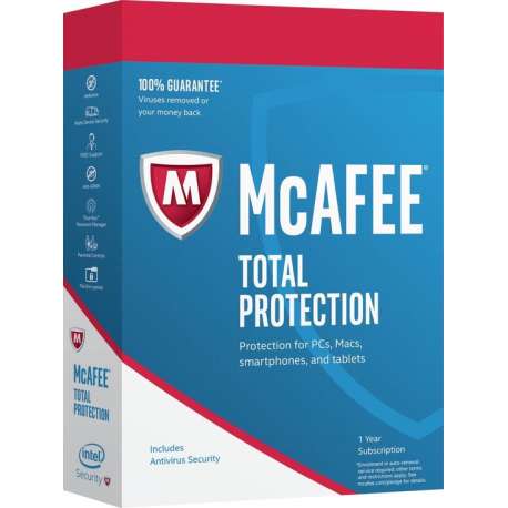 McAfee Total Protection Basislicentie 5 licentie(s) 1 jaar