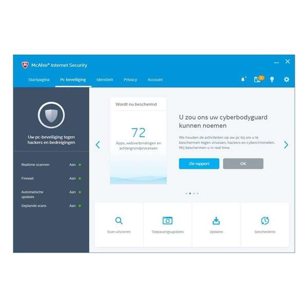 McAfee Internet Security 2018 - 10 Apparaten - Nederlands - Windows / Mac / iOS / Android