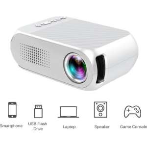 Mini Beamer YG320 - Projector - Home LED Mini Draagbare 1080P HD WIT