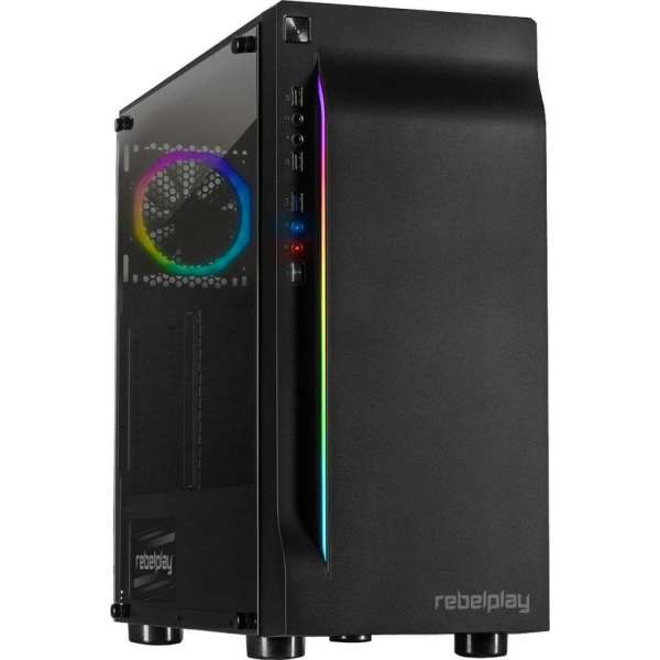 REBELPLAY Gaming PC - Core i7 - GTX 1660 - 16GB RAM - 480GB SSD - RGB - WiFi