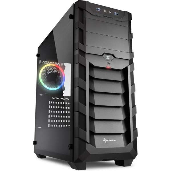 AMD Ryzen 5 2600 Allround Game Computer / Gaming PC - GeForce GTX 1050 Ti 4GB - 16GB RAM - 120GB SSD - 1TB HDD - RGB