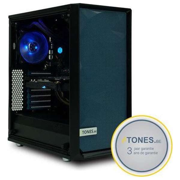 Tones Azurite RGB Gaming i5 9600K 16GB LED 250GB SSD RX 570 W10