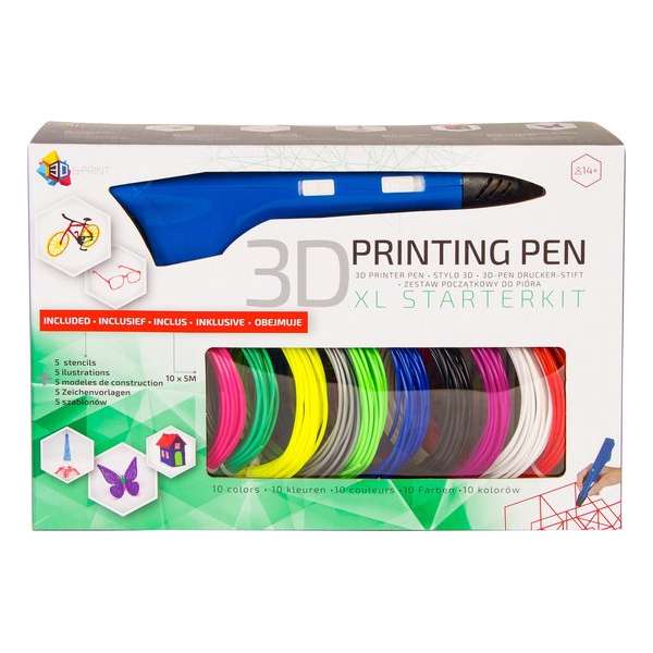 3Dandprint 3D Pen Starterspakket Blauw - Inclusief 50 Meter Filament - 5 Stencils