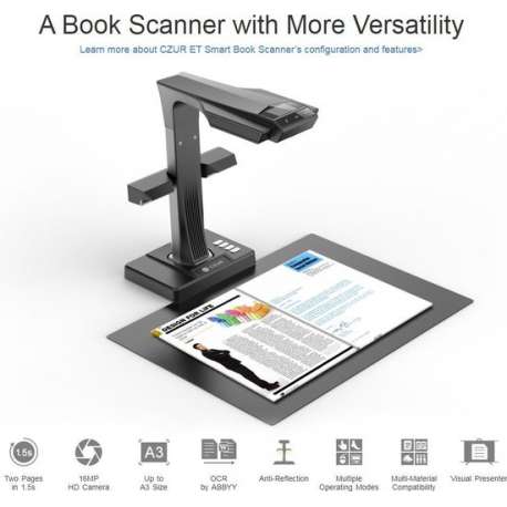 Czur ET-16 Plus smart boekenscanner & documentenscanner