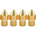 3d printer MK8 Nozzle mix - 10 stuks - 0.2mm, 0.3mm, 0.4mm, 0.5mm - brass