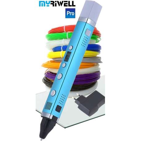 XXL-Set: 3D Pen MyRiwell PRO, 12x10m PLA+ CLIPS+ 3D-PAD+ ADAPTER