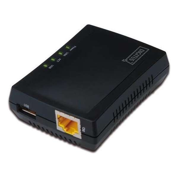 Digitus DN-13020 print server Zwart Ethernet LAN