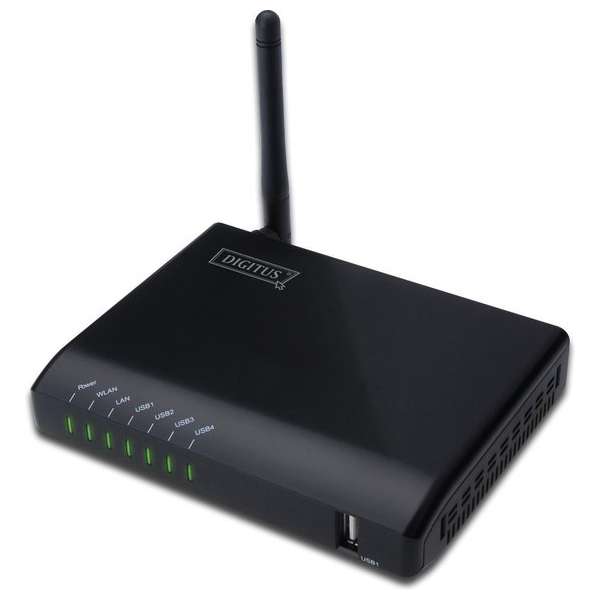 Digitus DN-13023 print server Zwart Ethernet LAN/draadloos LAN
