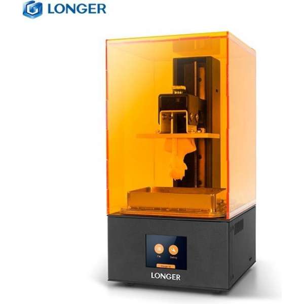 LONGER SLA 3D-printer Orange 10, hars 3D-printer met touchscreen, off-line afdrukken Build-formaat 3,86 x 2,17 x 5,5 inch