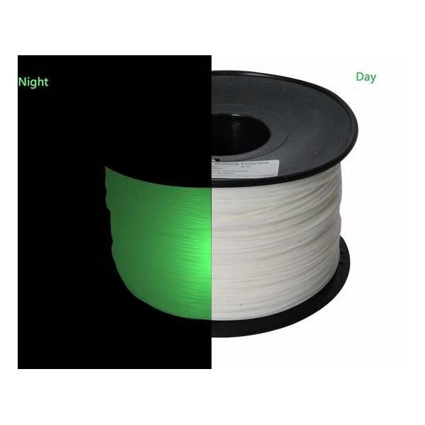 1.75mm oplichtend groen PLA filament 1kg