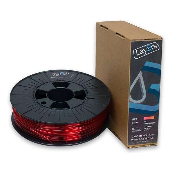 Lay3rs PET-G Red Transparent - 1.75 mm