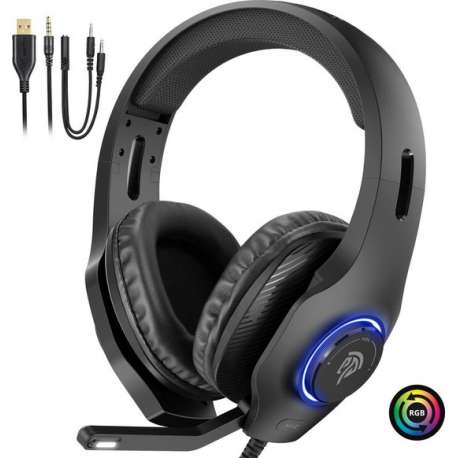 SMX Pro Gaming Headset 7.1 Virtual 3D surround met Microfoon - PS4/PC/Xbox One/Switch