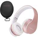 PowerLocus P1 draadloze Over-Ear Koptelefoon Inklapbaar - Bluetooth - Met microfoon – Rose Gold